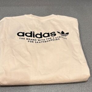 Adidas Cream Tee with Black Logo